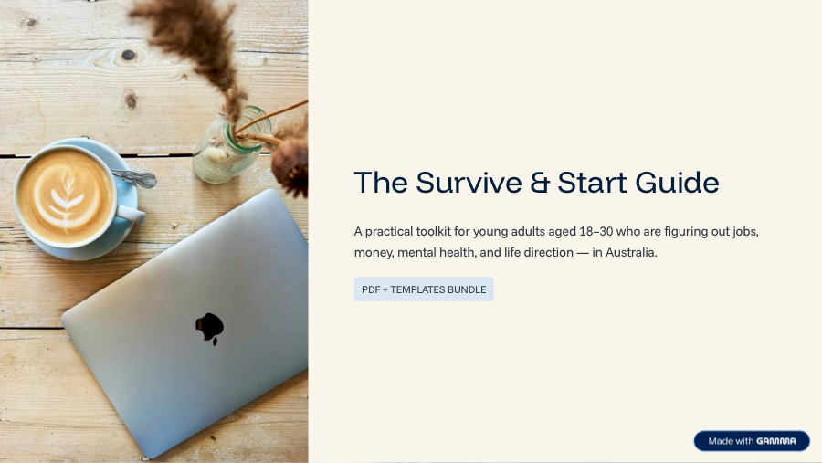 The Survive & Start Guide + Bonus worksheet